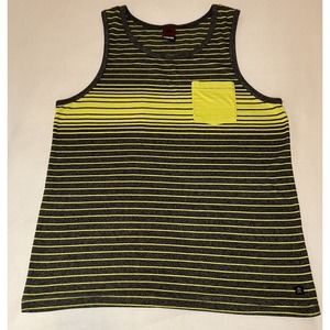Tony Hawk Boys Sleeveless Gray And Yellow Crew Neck Tank Top Size L